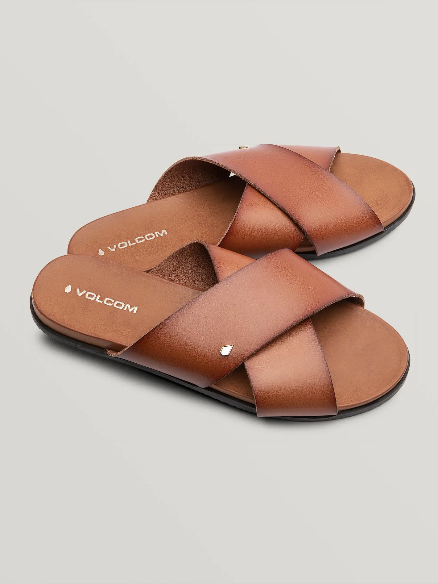 Double Cross Sandals - Cognac