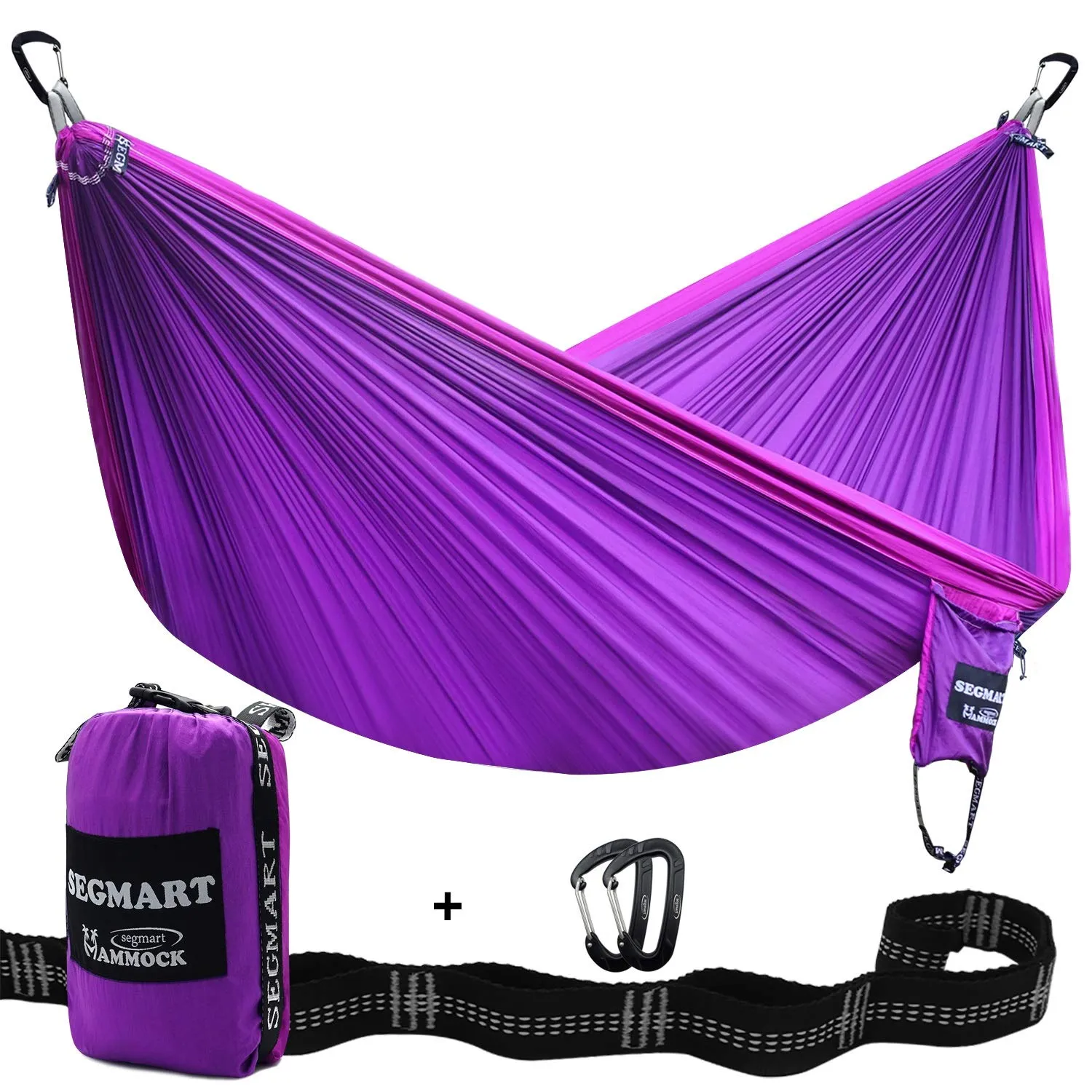 Double Hammock with Two Tree Straps - SEGMART