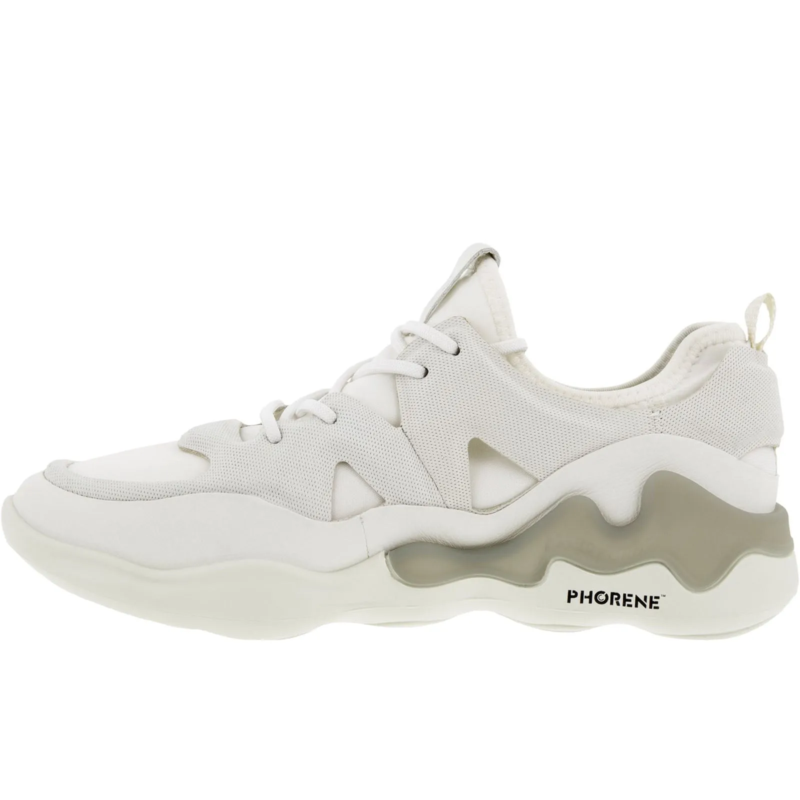 ECCO Womens ELO Low Rise Leather Street Style Trainers - Lea White