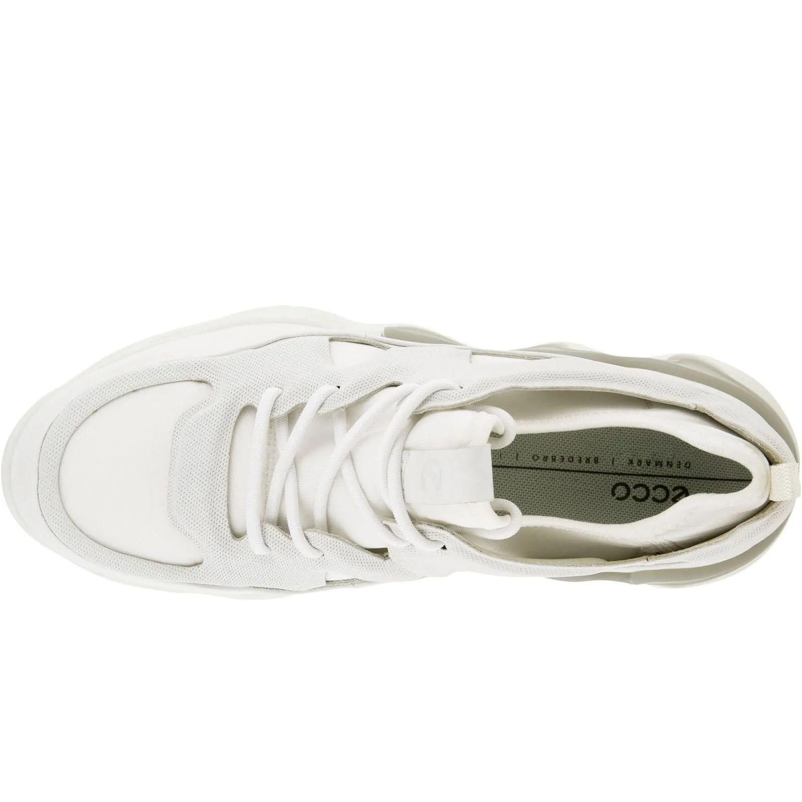 ECCO Womens ELO Low Rise Leather Street Style Trainers - Lea White