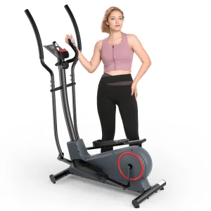 Elliptical Machine Home LCD Exercise Elliptical Trainers with Magnetic Resistance Heart Rate Tracking