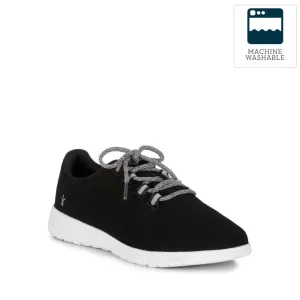 Emu Barkly Black Wool Fabric Sneaker Lace Up