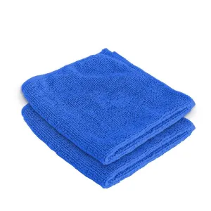 Encasa Microfiber towels (60x40 cm) for car and kitchen cleaning, perfect for travel, beach trips, backpacking, camping and gym use - fast drying - 2-pack - Blue