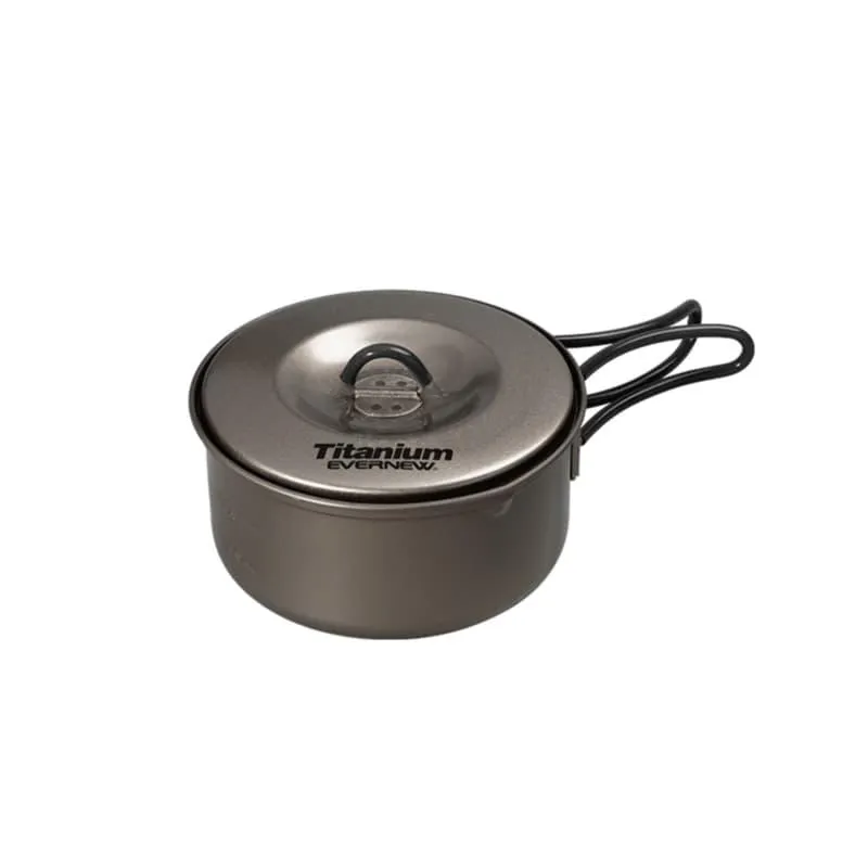 Evernew Ultralight Titanium Ti NS Non-Stick Pot 0.6L w/Lid & Handles ECA421