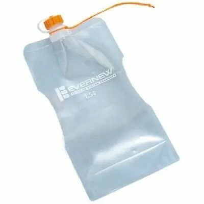 Evernew Water Carry 1500ml Flexible Water Carrier / Bottle w/Attached Cap & Cord