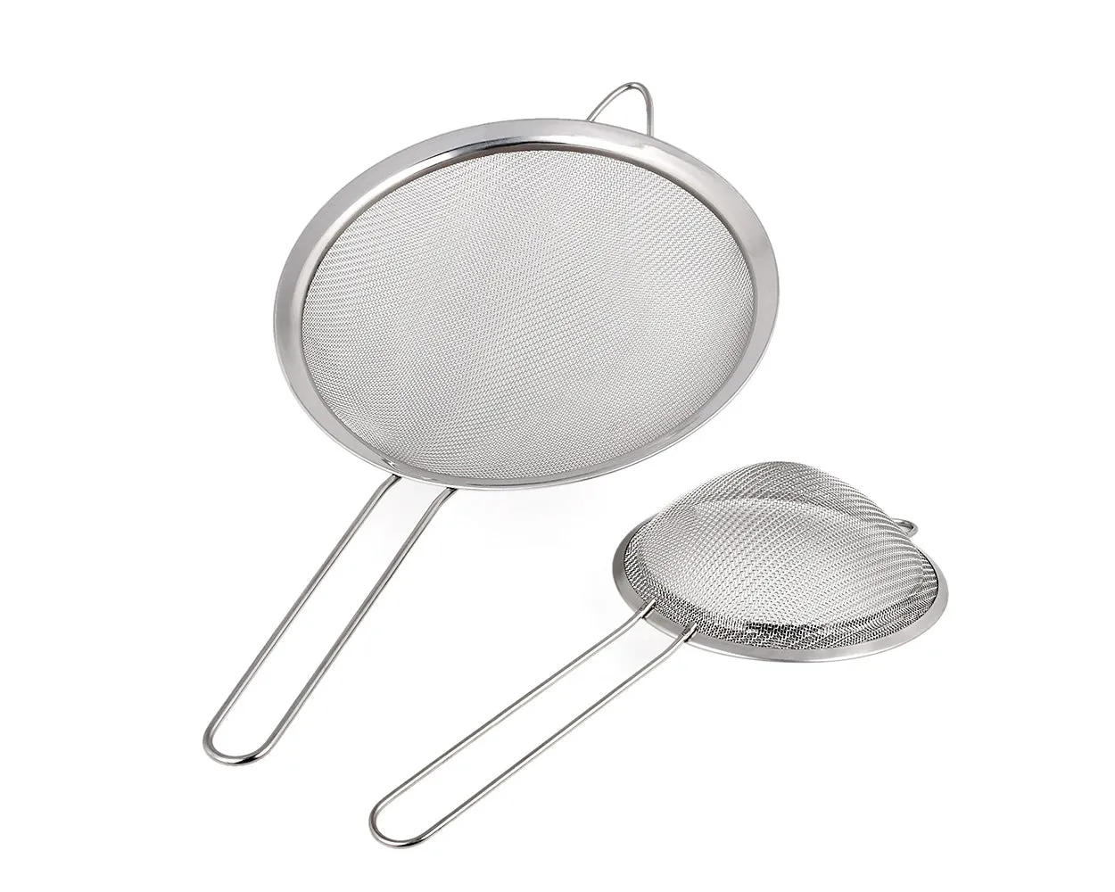 Fine Mesh Strainer 3 Pieces Stainless Steel Kitchen Sieve with Handle