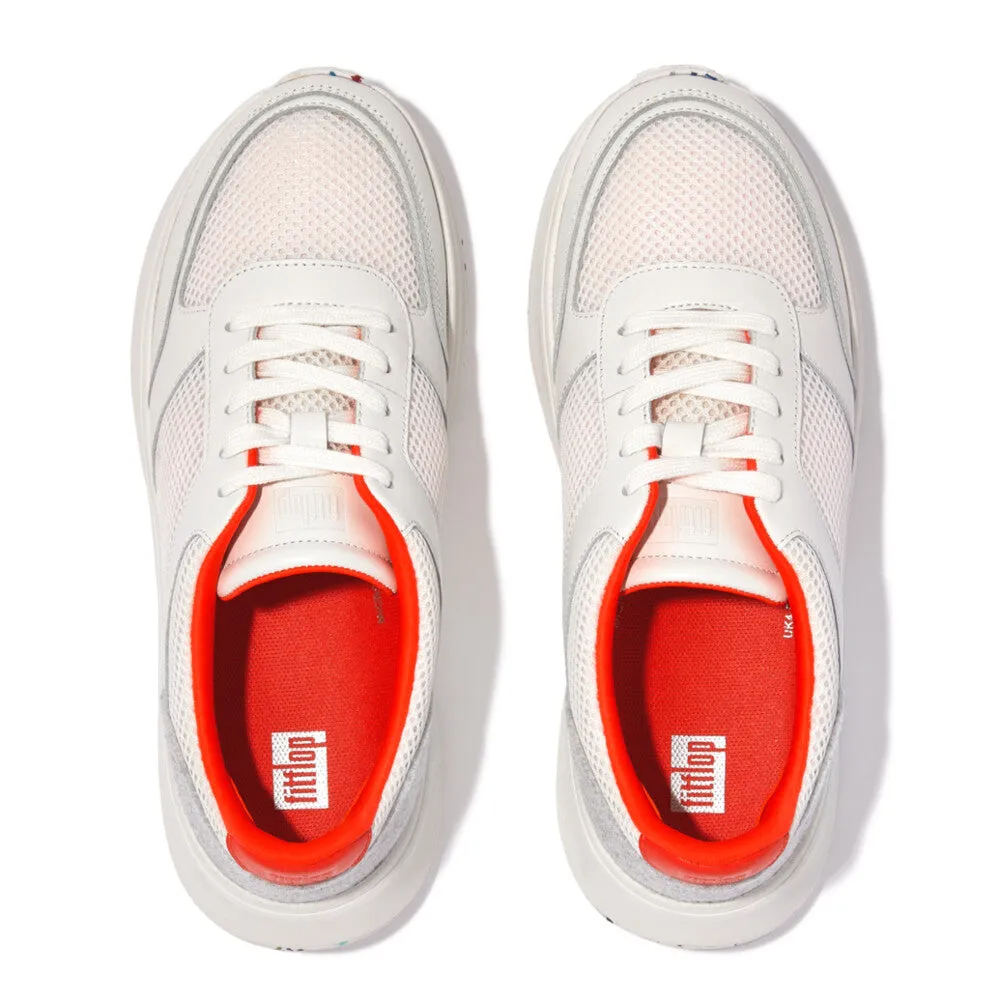 FitFlop F-mode e01 Limited Edition Urban White Flatform Sneakers