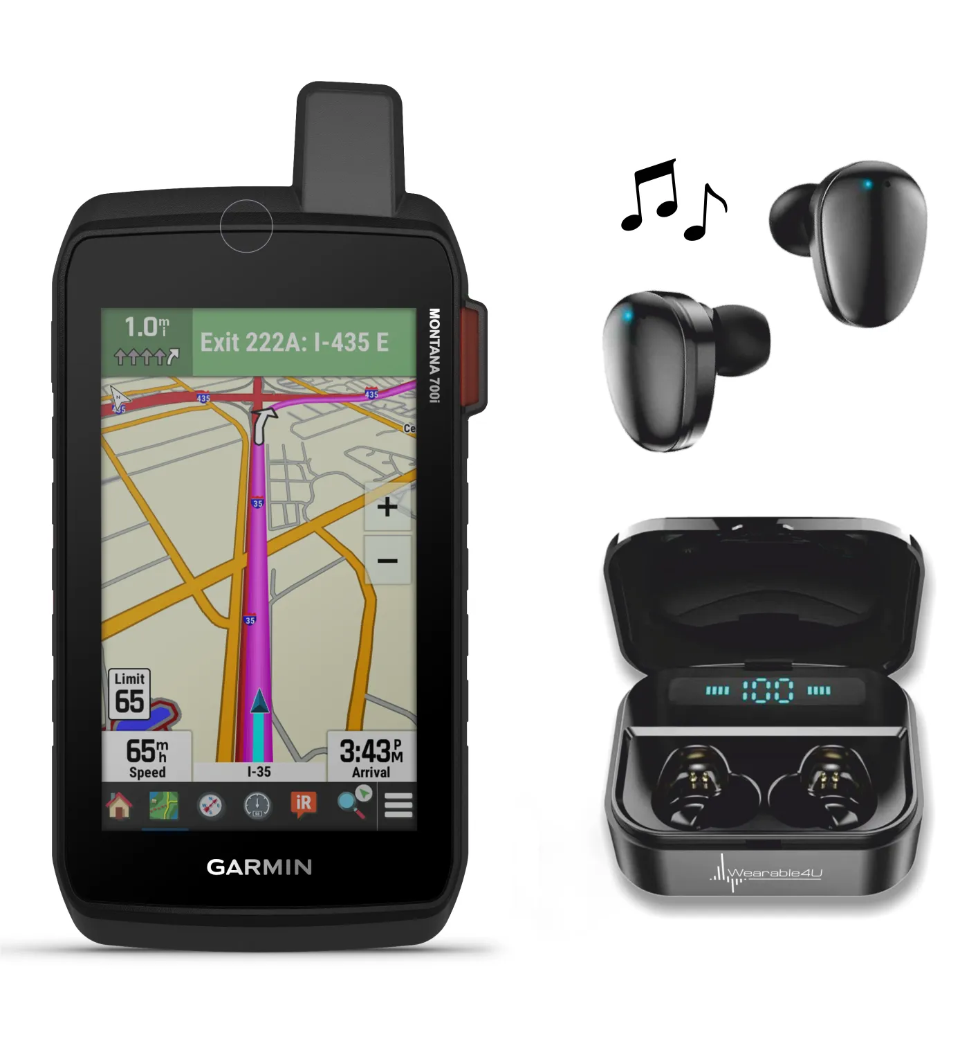 Garmin Montana 700 Series (750i, 700i or 700 ) Rugged GPS Touchscreen Navigator with inReach Technology