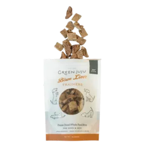 Green Juju Freeze-Dried Bison Liver Trainers Dog Food