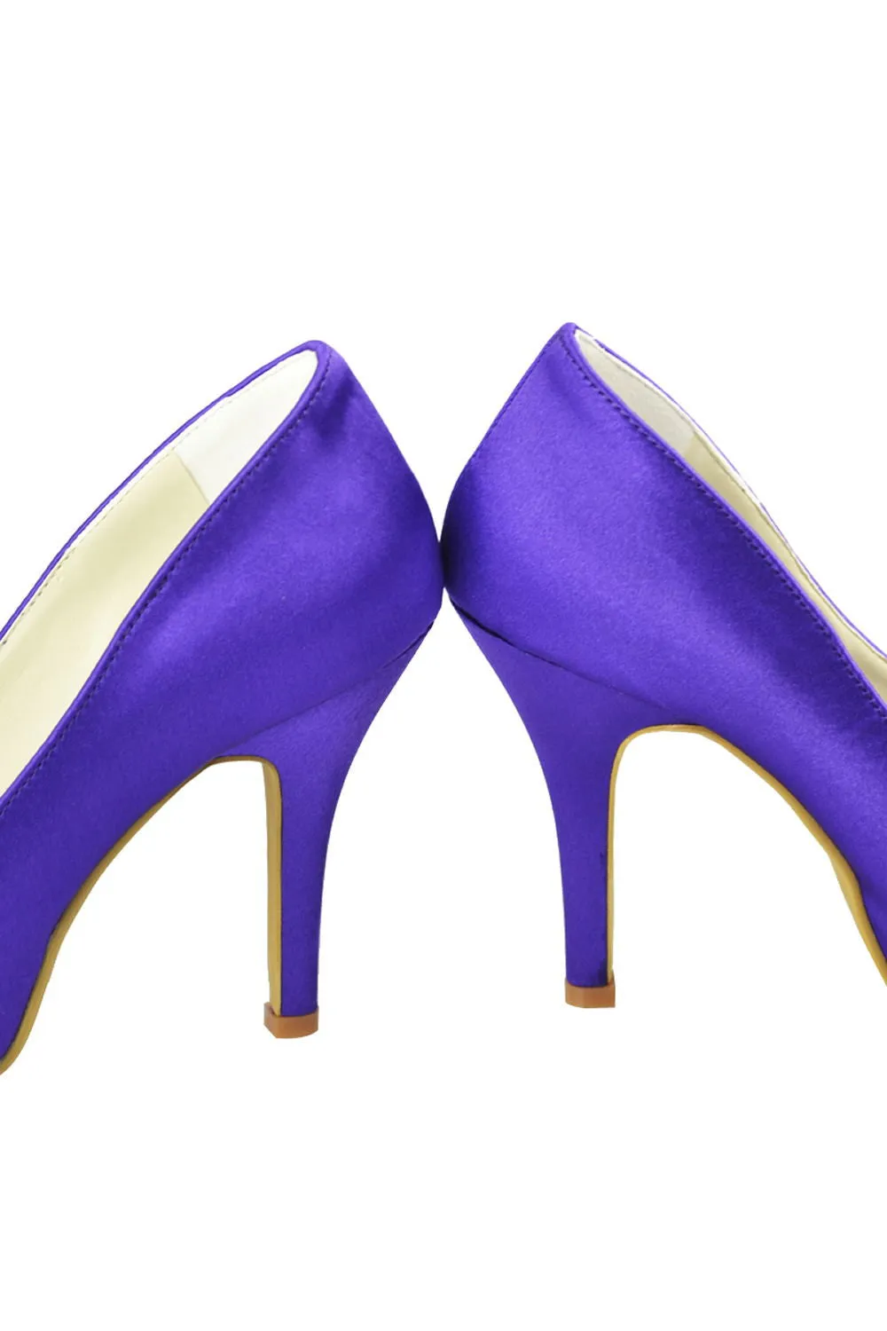 High Heel Purple CPeep Toe Women Shoes For Wedding S37