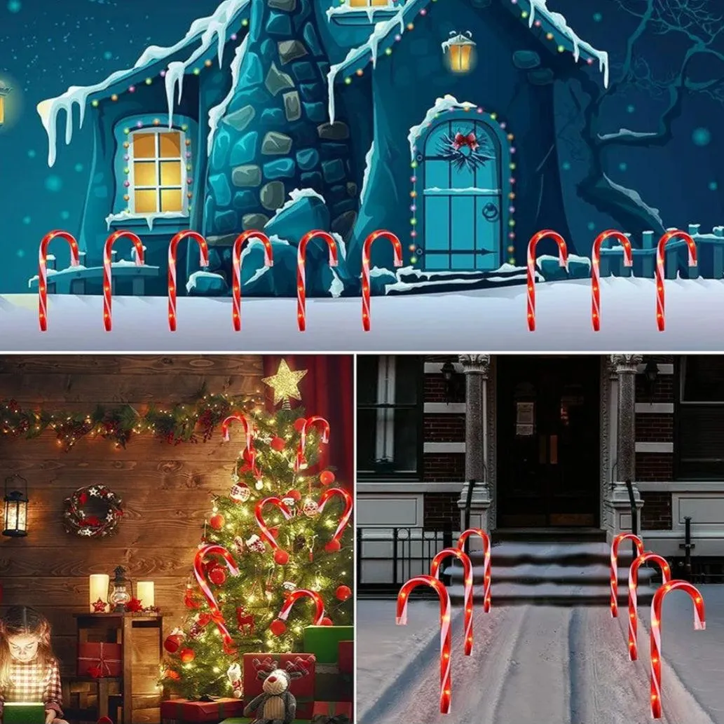 Hofert's 10 Candy Cane Lights Set - 10"