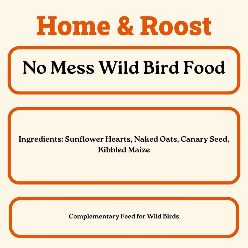 Home & Roost No Mess Bird Seed | The Perfect Blend For Those Messy Eaters!