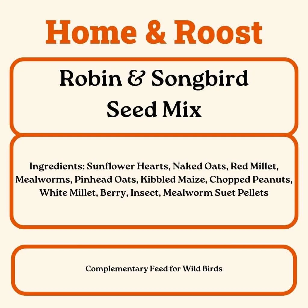 Home & Roost Robin and Song Bird Seed Mix | For A Harmonious Sanctuary In Your Garden