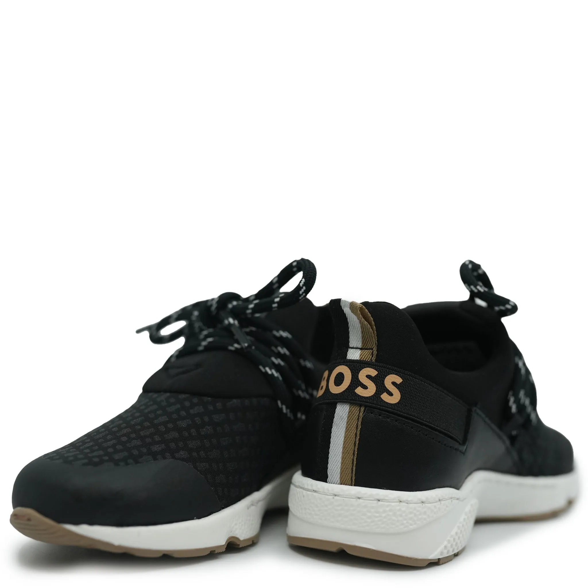 Hugo Boss Black Print Slip On Trainers