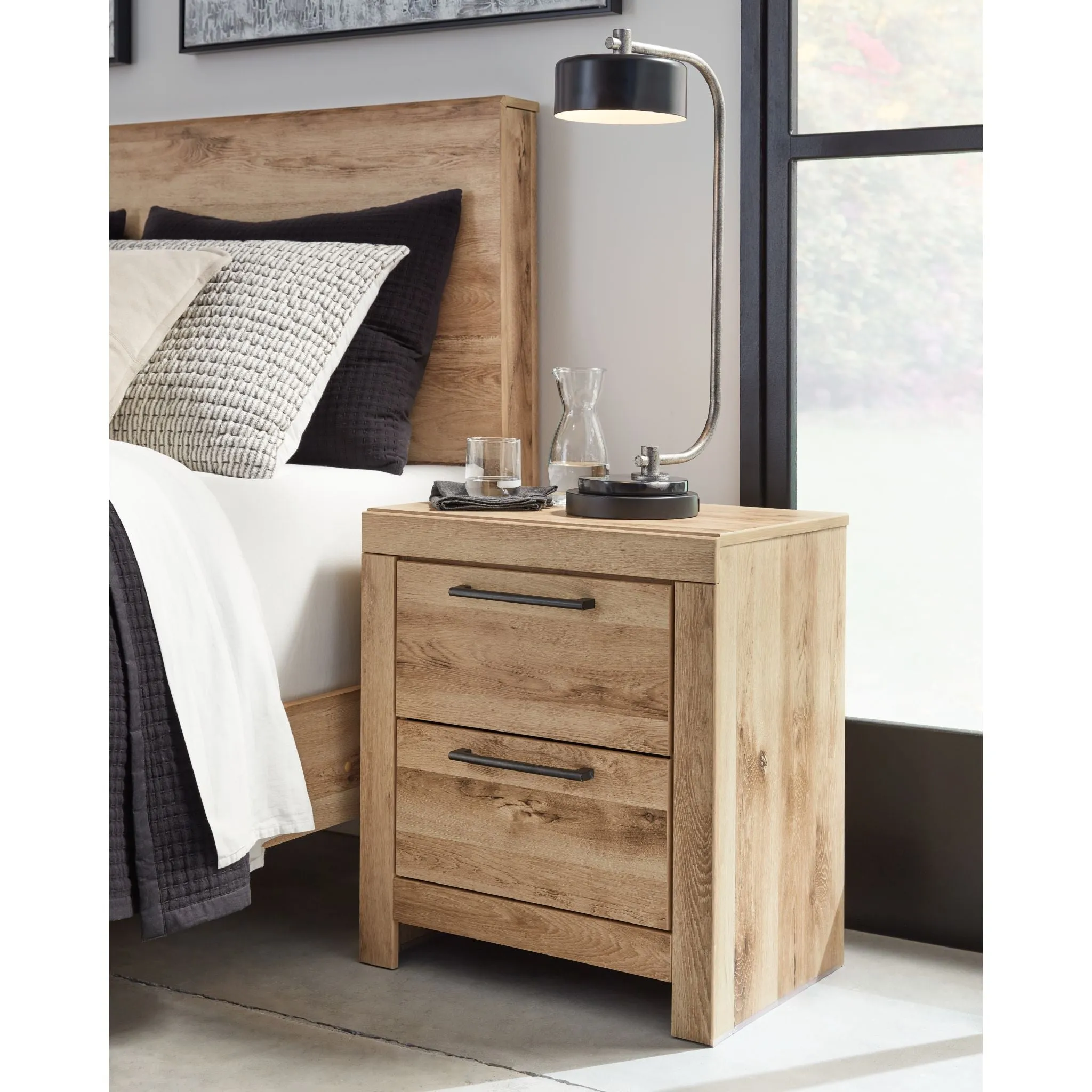 Hyanna Two Drawer Nightstand