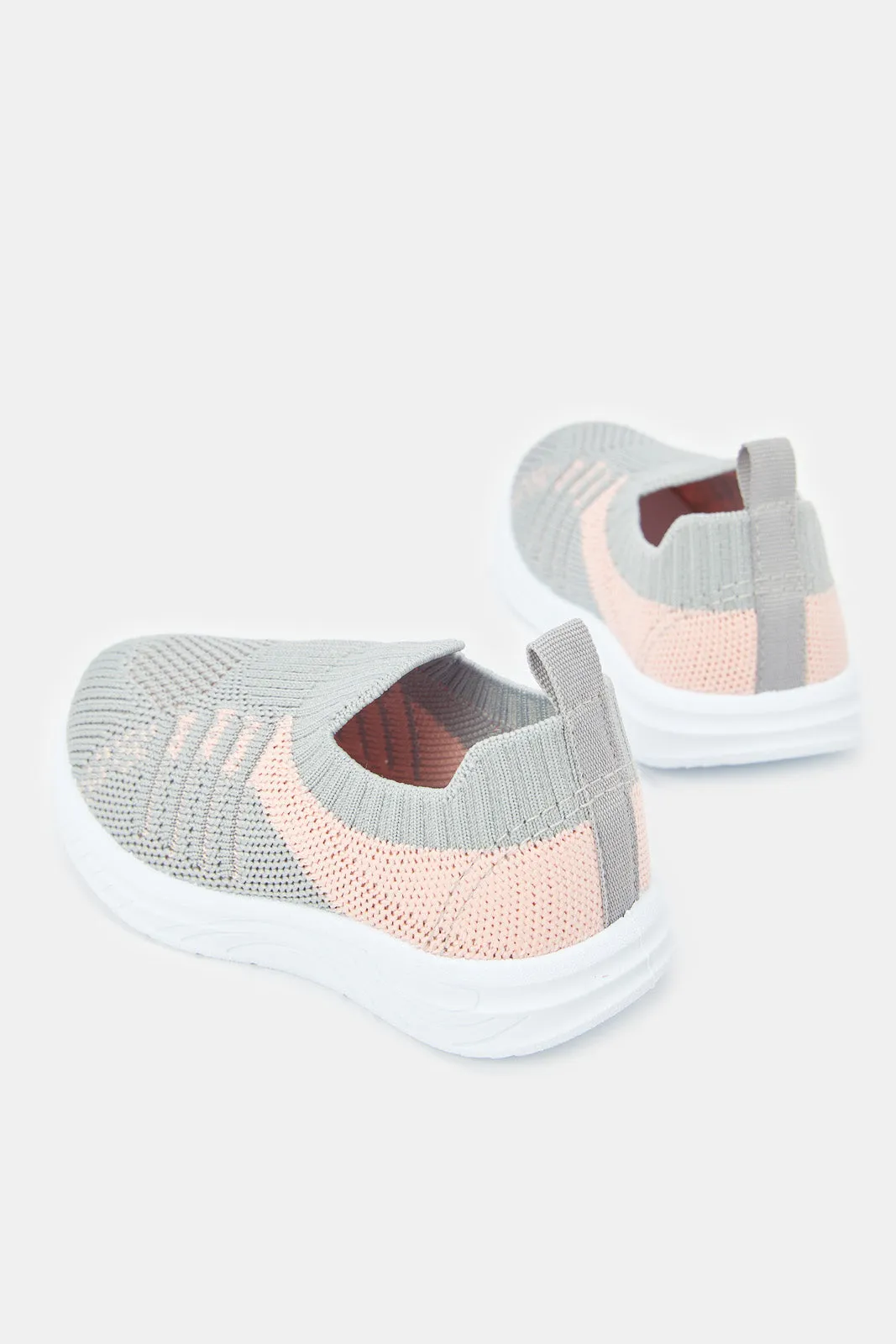 Infant Girls Grey Slip-On Pump