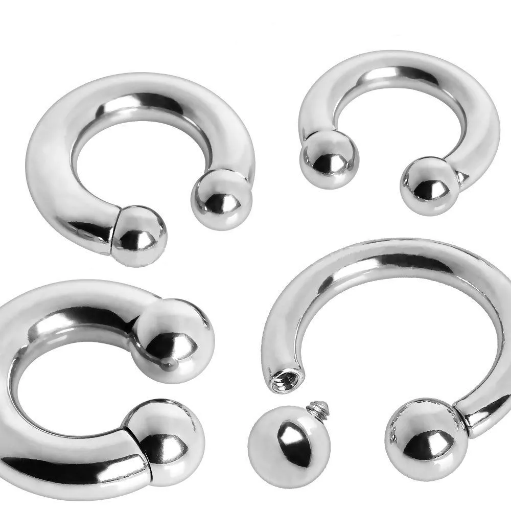 Internally Threaded 316L Surgical Steel Horse Shoes Circular Barbell