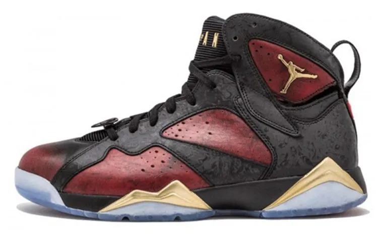 Jordan Air Jordan 7 Vintage Basketball Sneakers, Black/Dark Red