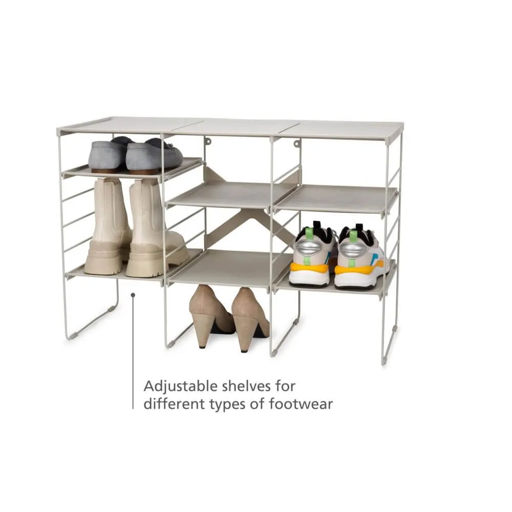 Joseph Joseph Adjustable Shoe Rack Large Ecru