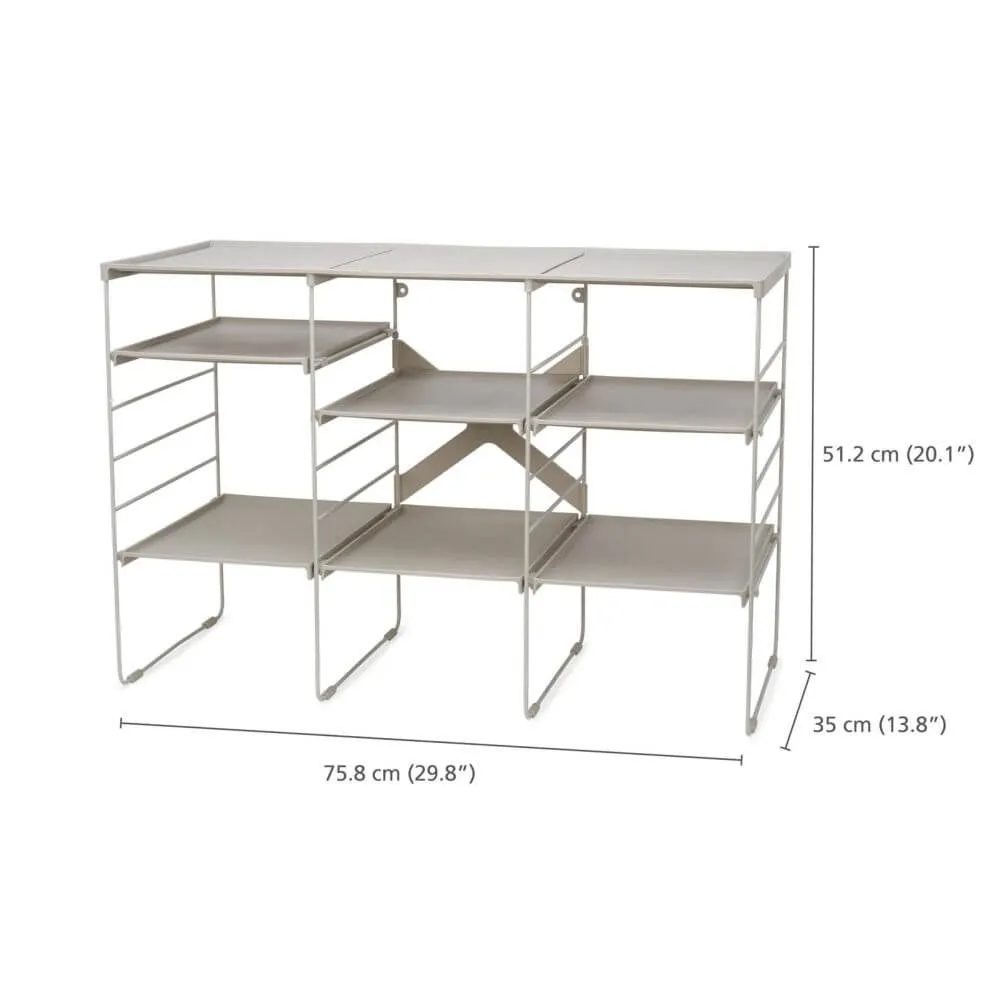 Joseph Joseph Adjustable Shoe Rack Large Ecru