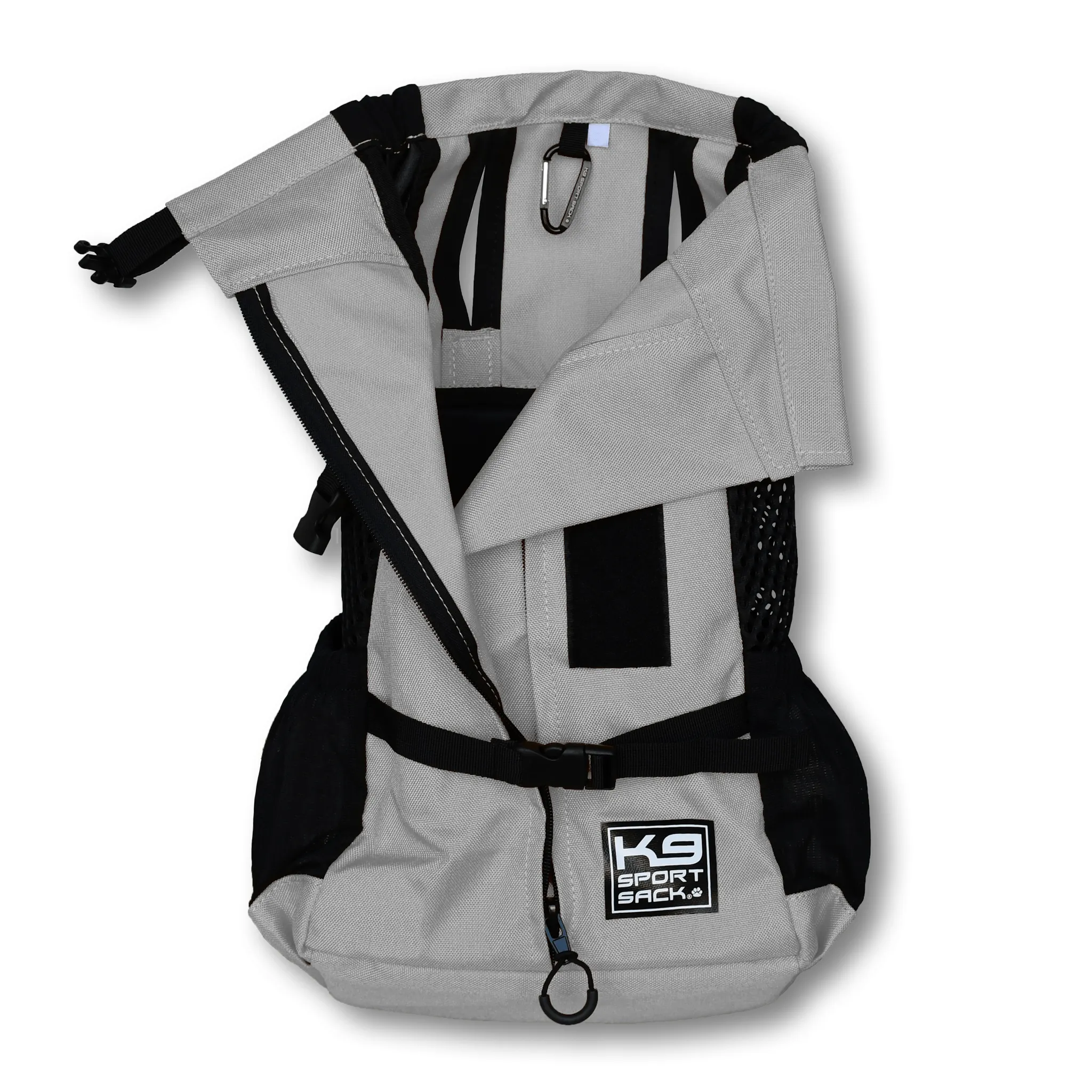 K9 Sports Sack | PLUS 2 Dog Backpack Carrier | 3 Sizes | Light Grey