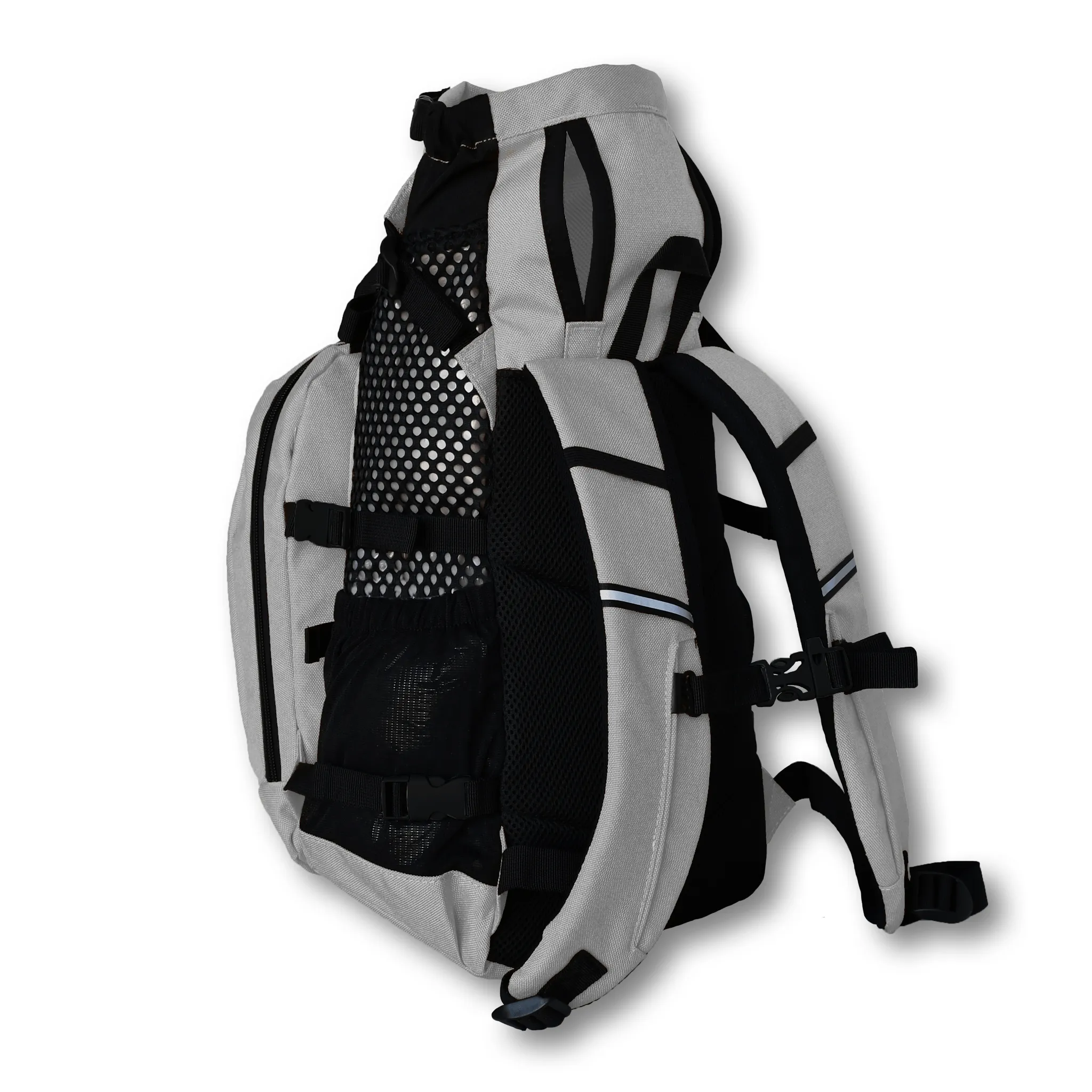 K9 Sports Sack | PLUS 2 Dog Backpack Carrier | 3 Sizes | Light Grey