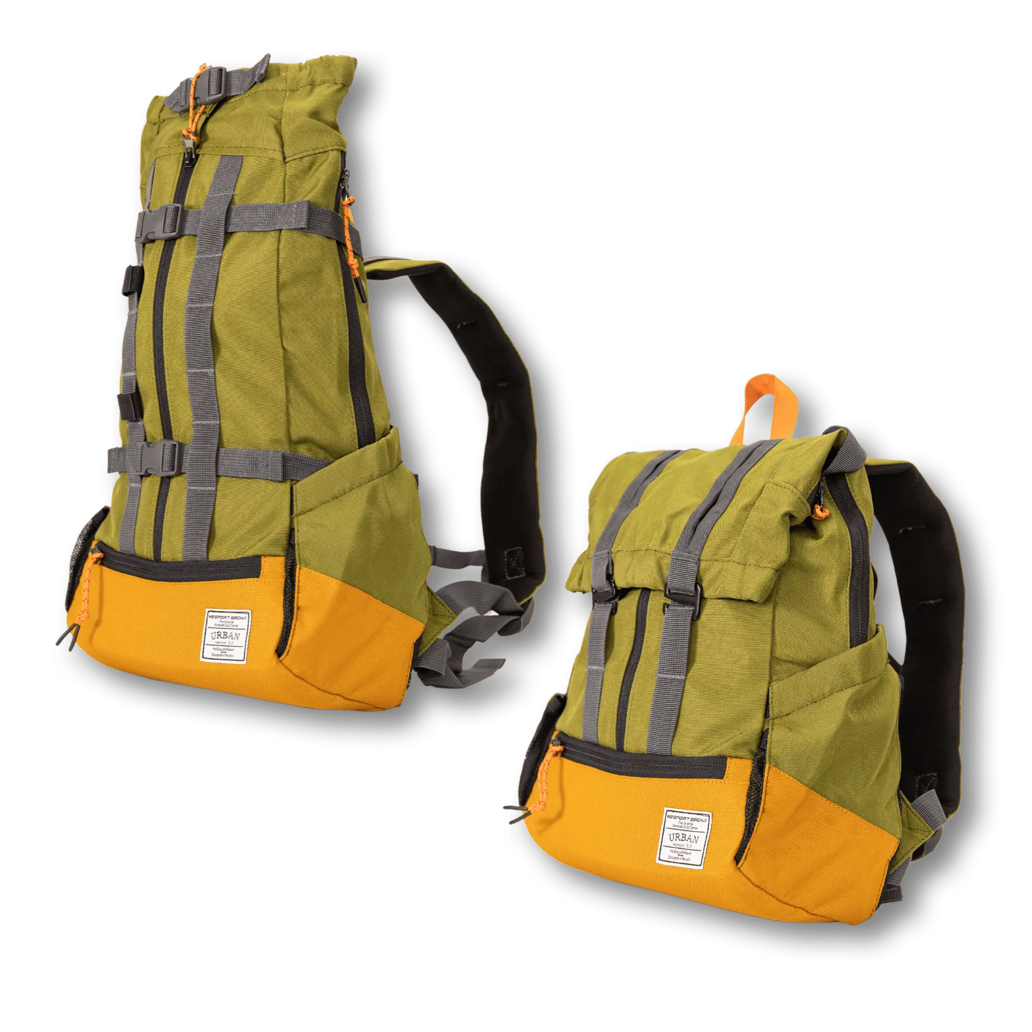 K9 Sports Sack | Urban 3 Dog Backpack | 4 Sizes | Leafy Green