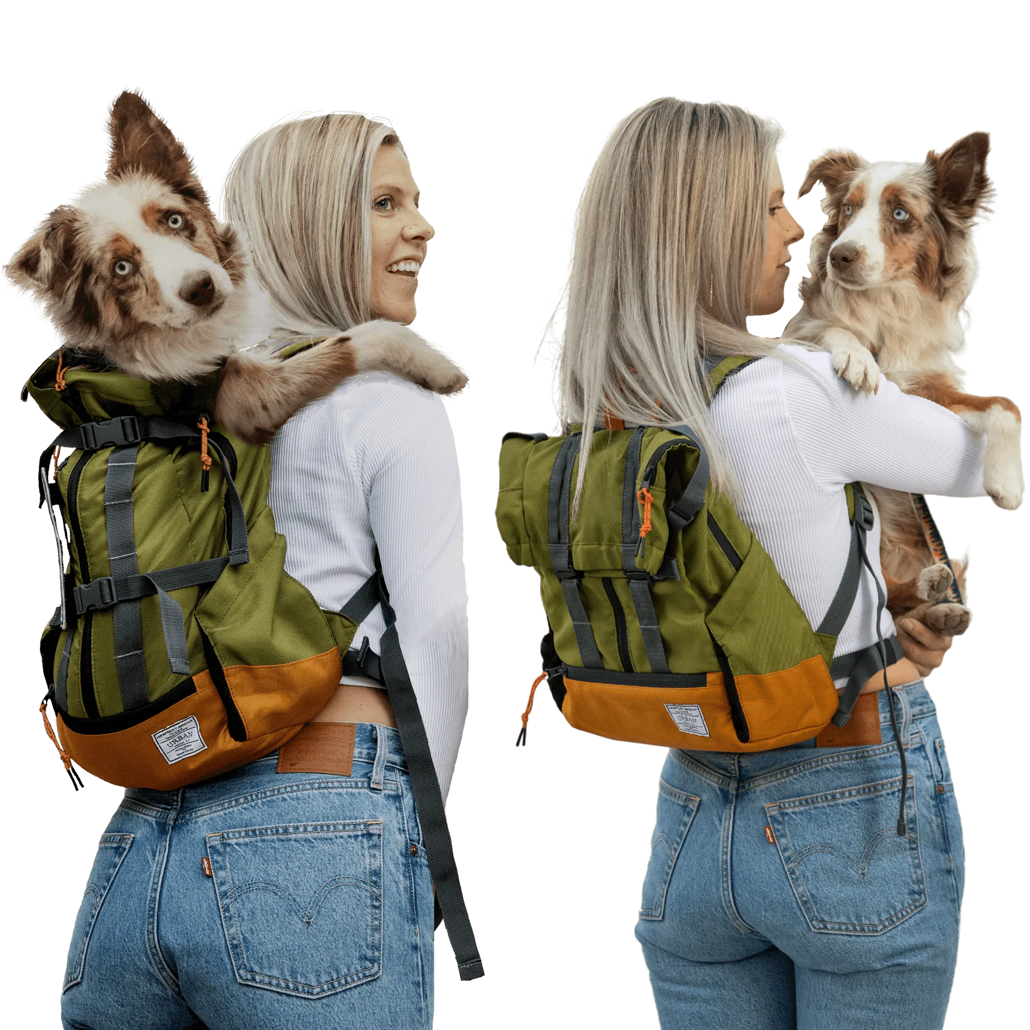 K9 Sports Sack | Urban 3 Dog Backpack | 4 Sizes | Leafy Green