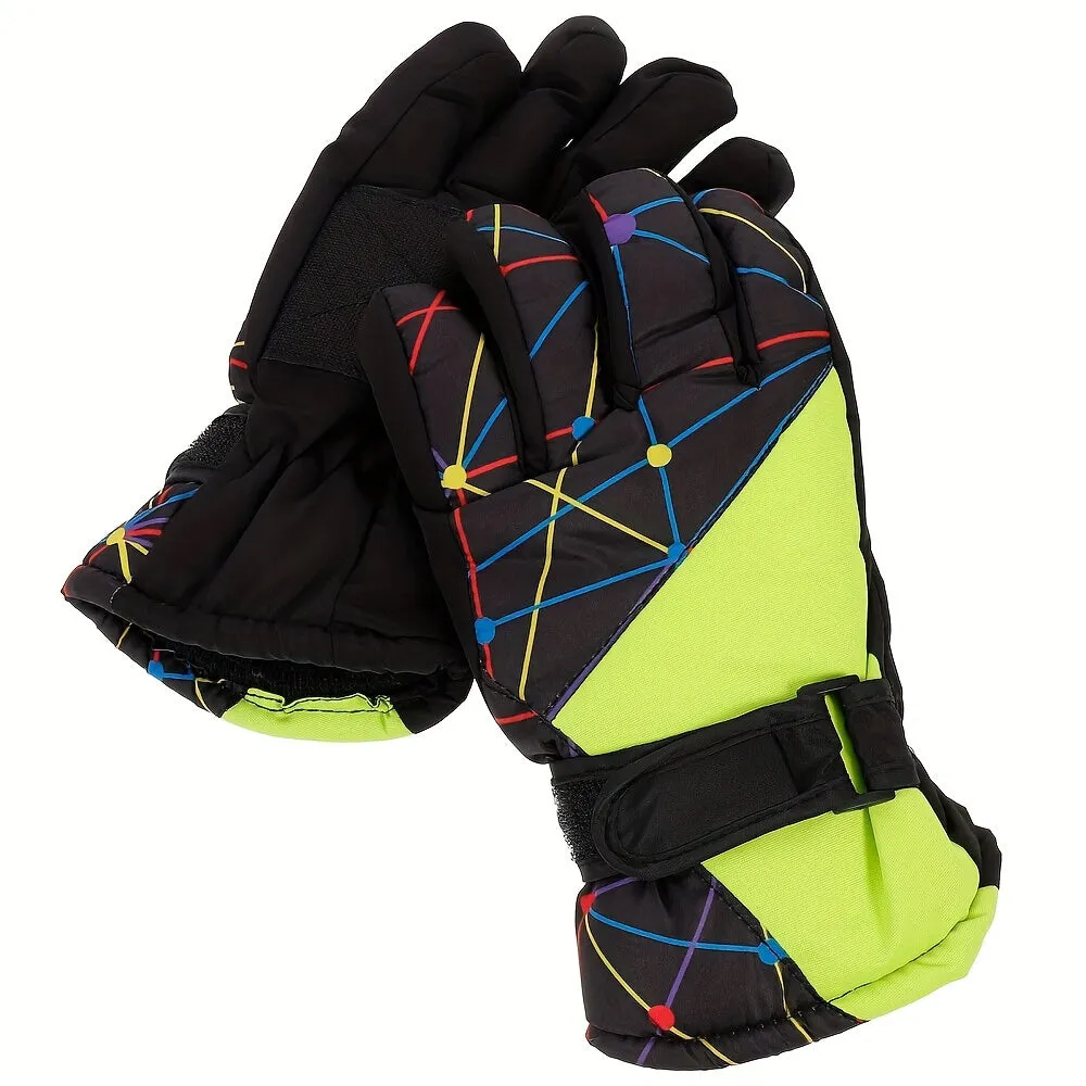 Kids Winter Ski Gloves Waterproof Windproof Warm Outdoor Snowboard gloves