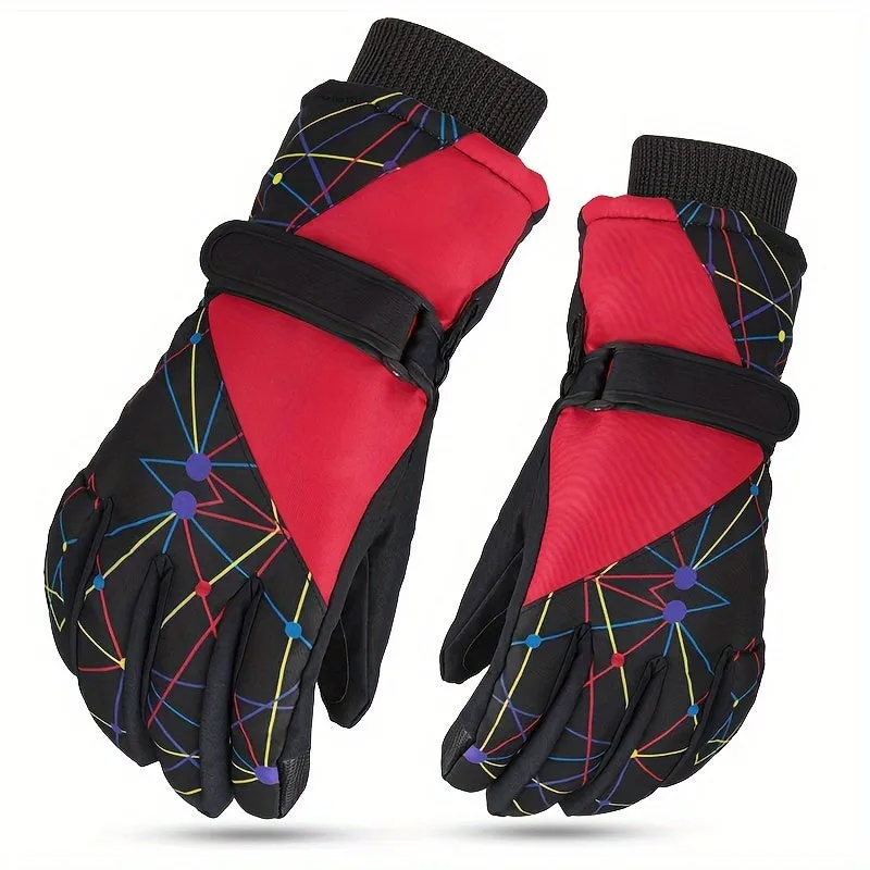 Kids Winter Ski Gloves Waterproof Windproof Warm Outdoor Snowboard gloves