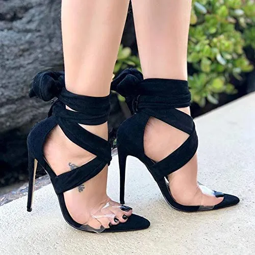 Lace Up High Heel Sandals