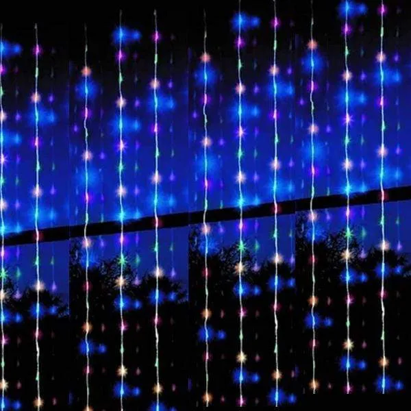 LED Multicolour Waterfall Curtain (4x2m)