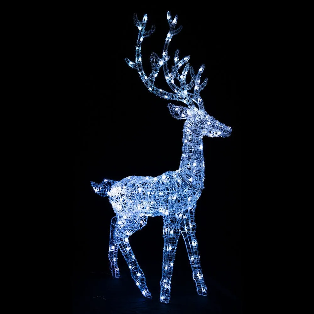 LED Rainbow Acrylic Reindeer with App (140cm)