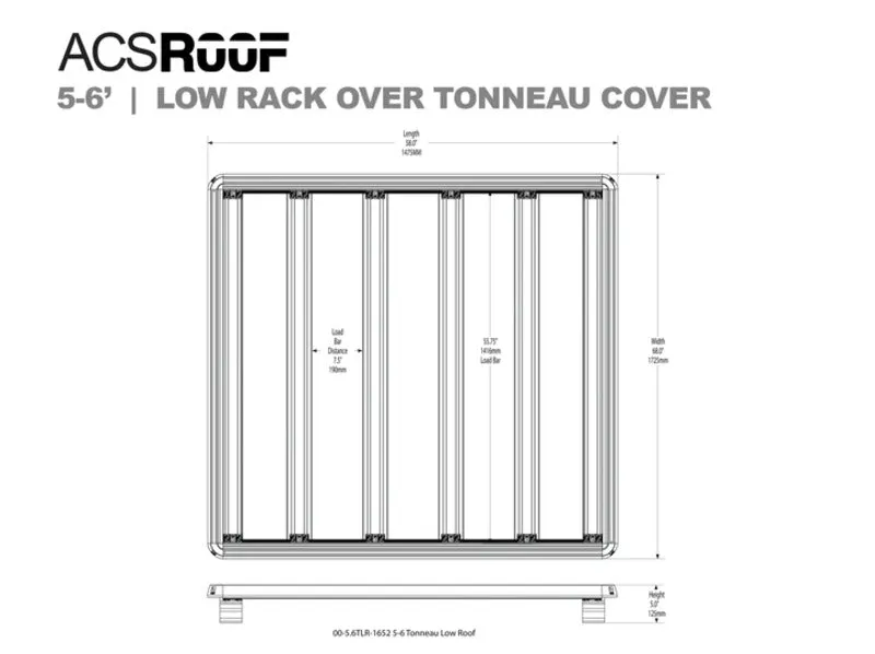 Leitner Designs ACS ROOF Low Platform Rack For Tonneau Cover