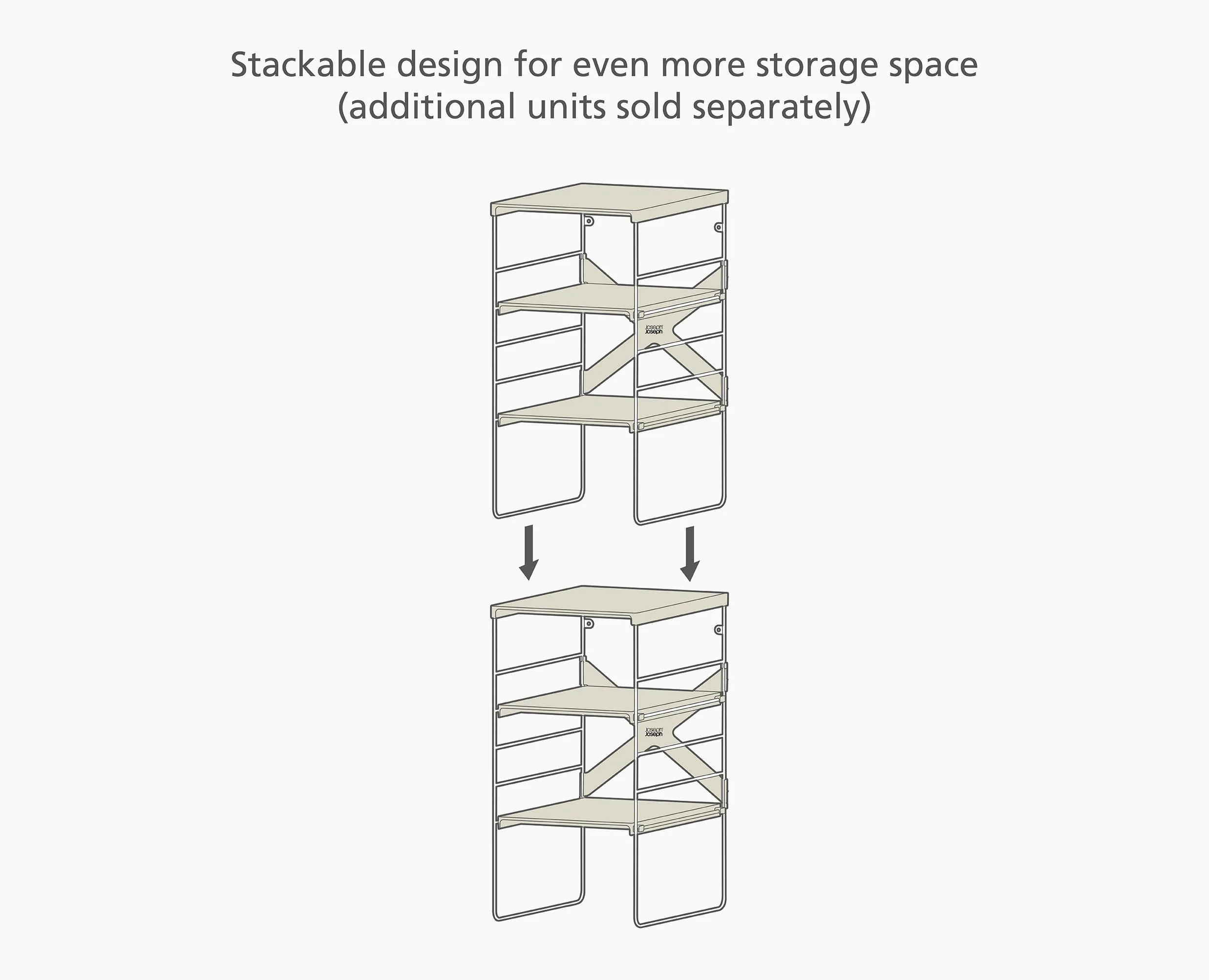 Level™ Adjustable Ecru Shoe Rack