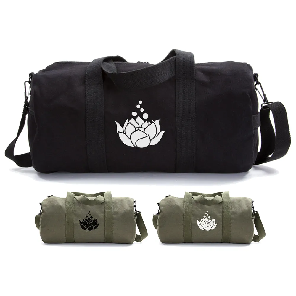 Lotus Flower Sport Heavyweight Canvas Duffel Bag