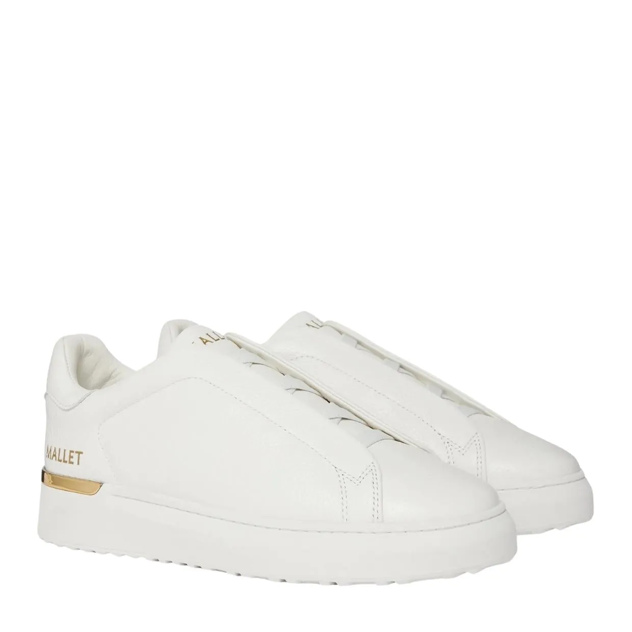 Mallet London GRFTR Elast Tumbled White Trainers