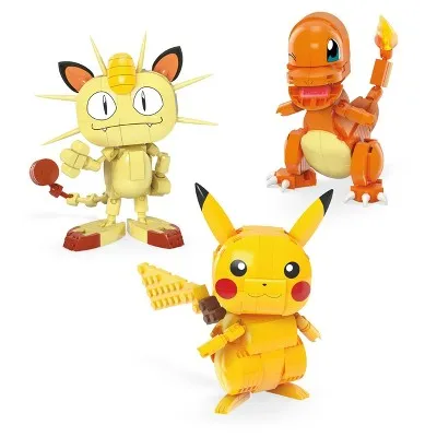 MEGA Pokemon Building Kit, Kanto Region Trio with 3 Action Figures - 529pcs