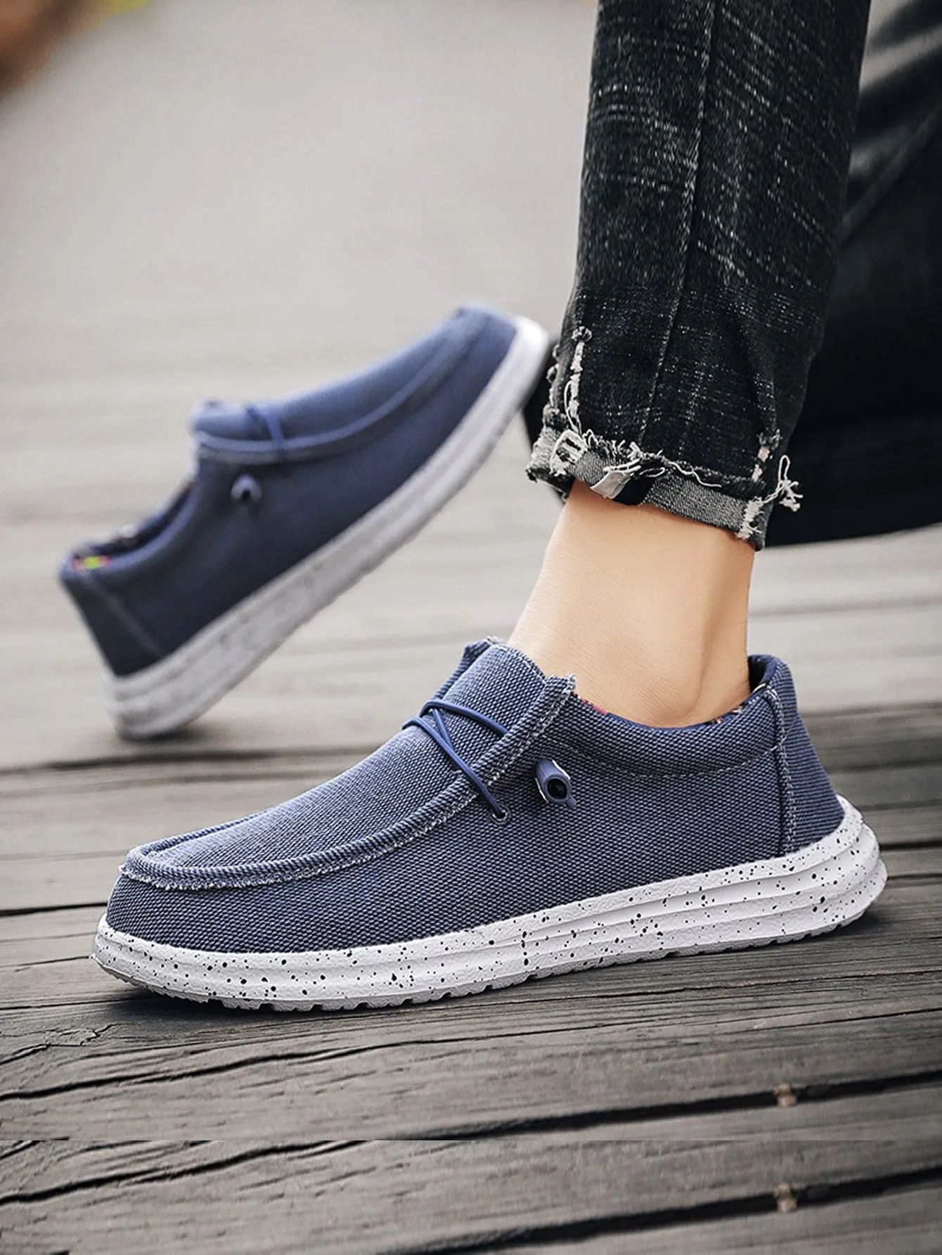 Men Lace-up Front Boat Shoes