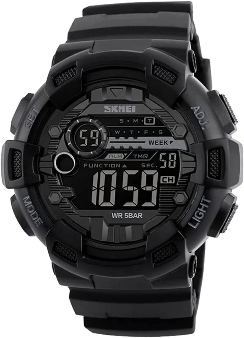 Men's Digital Sports Watch LED Screen & Waterproof with Backlight