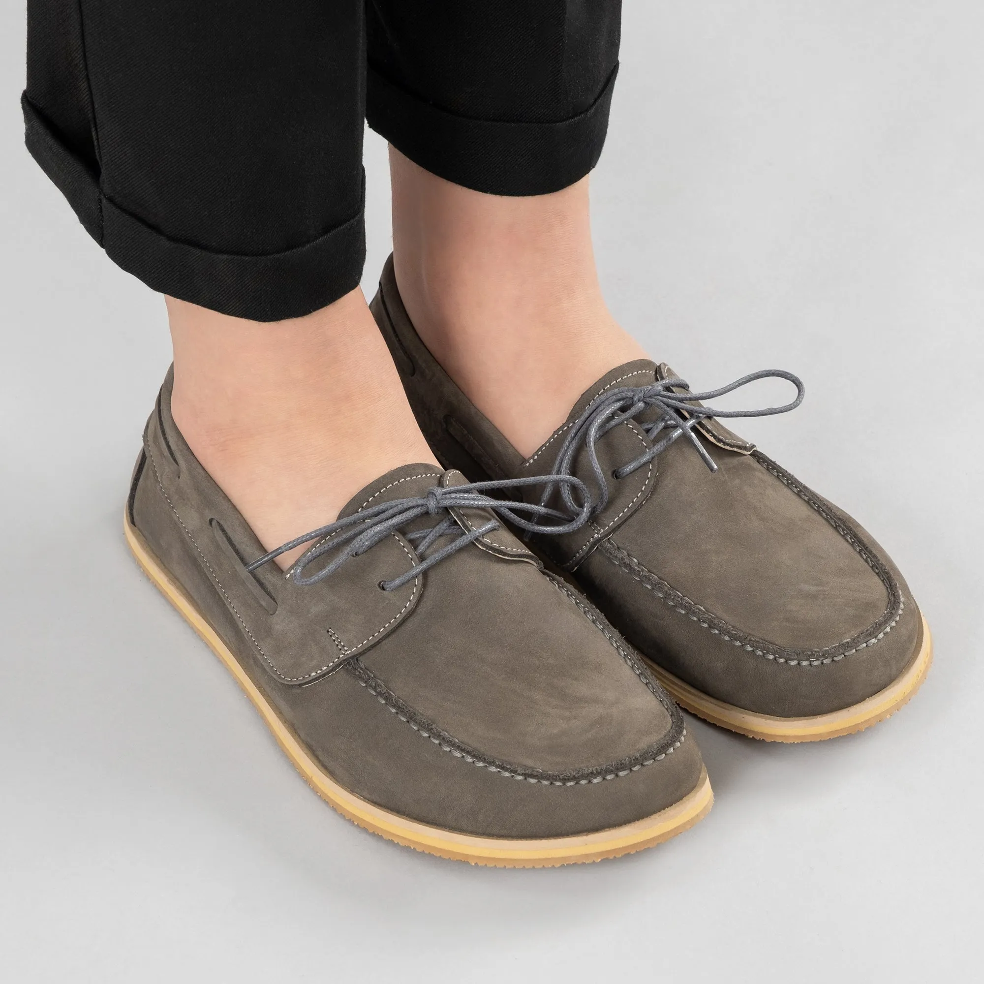 Men's Gray Boat Shoes