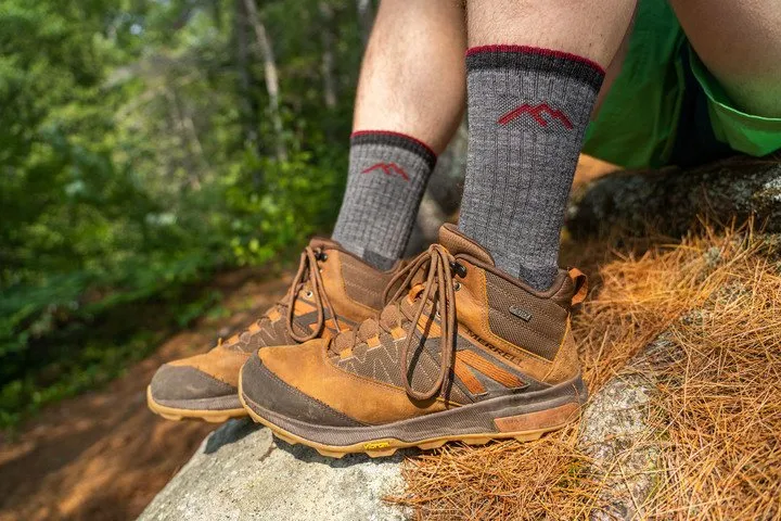 Men's Hiker Micro Crew Midweight Hiking Sock - Charcoal