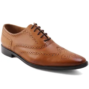 Mens ‘Lorenzi’ Brogue Leather Designer Shoes