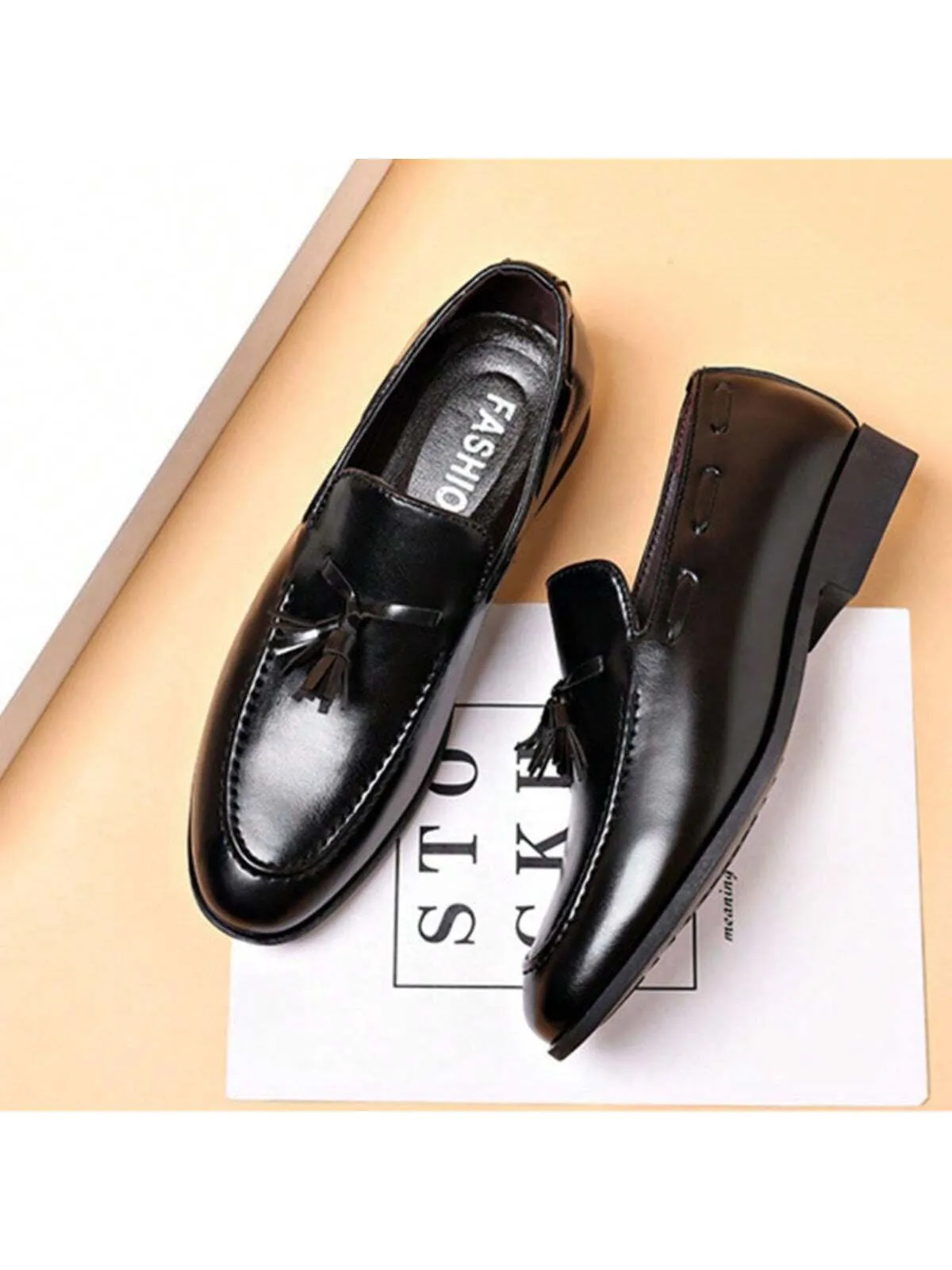 Men's Pu Leather Autumn Loafers, British Style, Slip-on