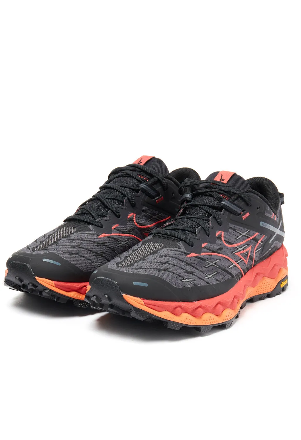 Mizuno Men's Wave Mujin 10 Trainers - Black / Cayenne / Nasturtium