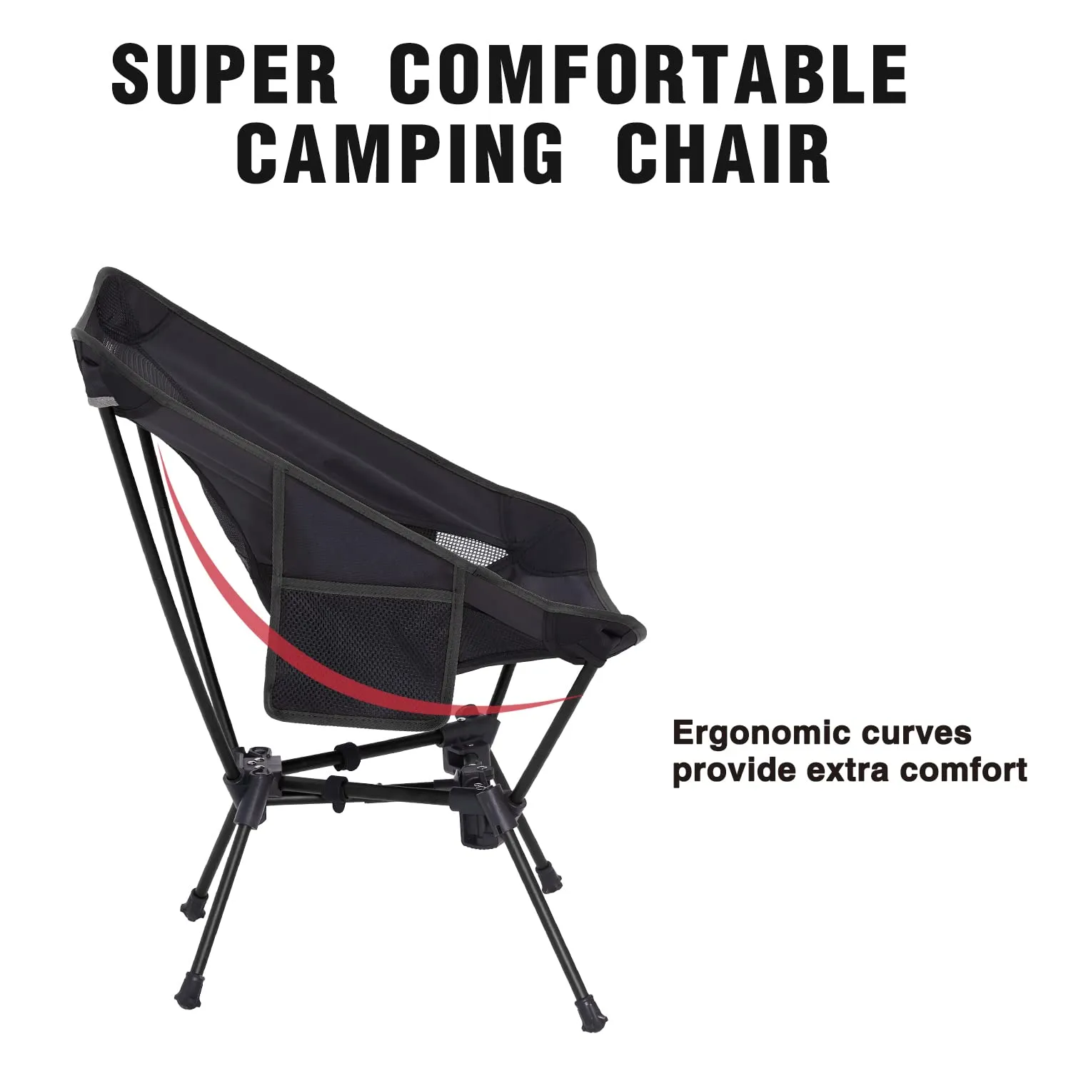 MOON LENCE Portable Camping Chair Backpacking Chair - The 4th Generation Ultralight Folding Chair - Compact, Lightweight Foldable Chairs for Hiking Mountaineering Beach