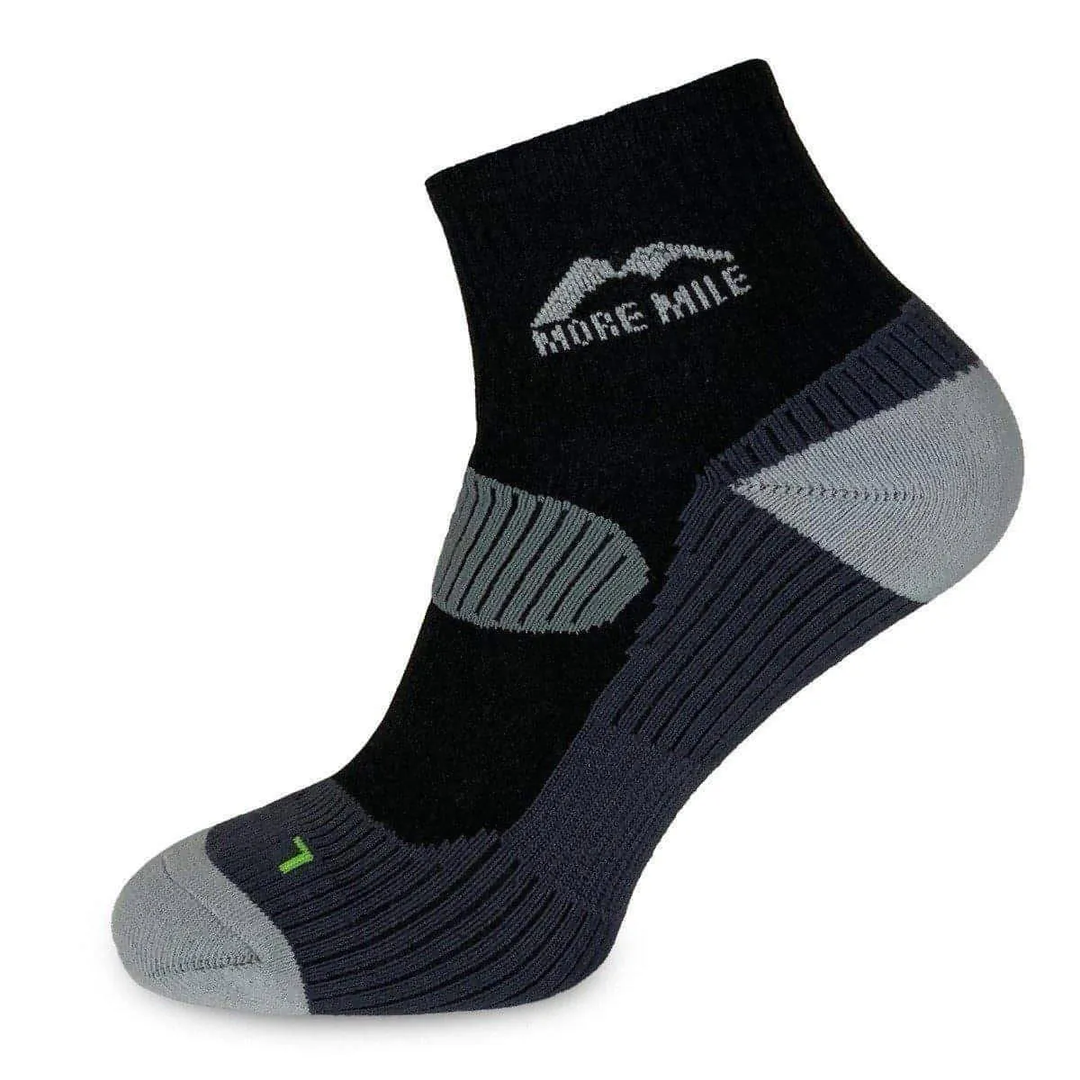 More Mile London 3 Pack Running Socks - Black