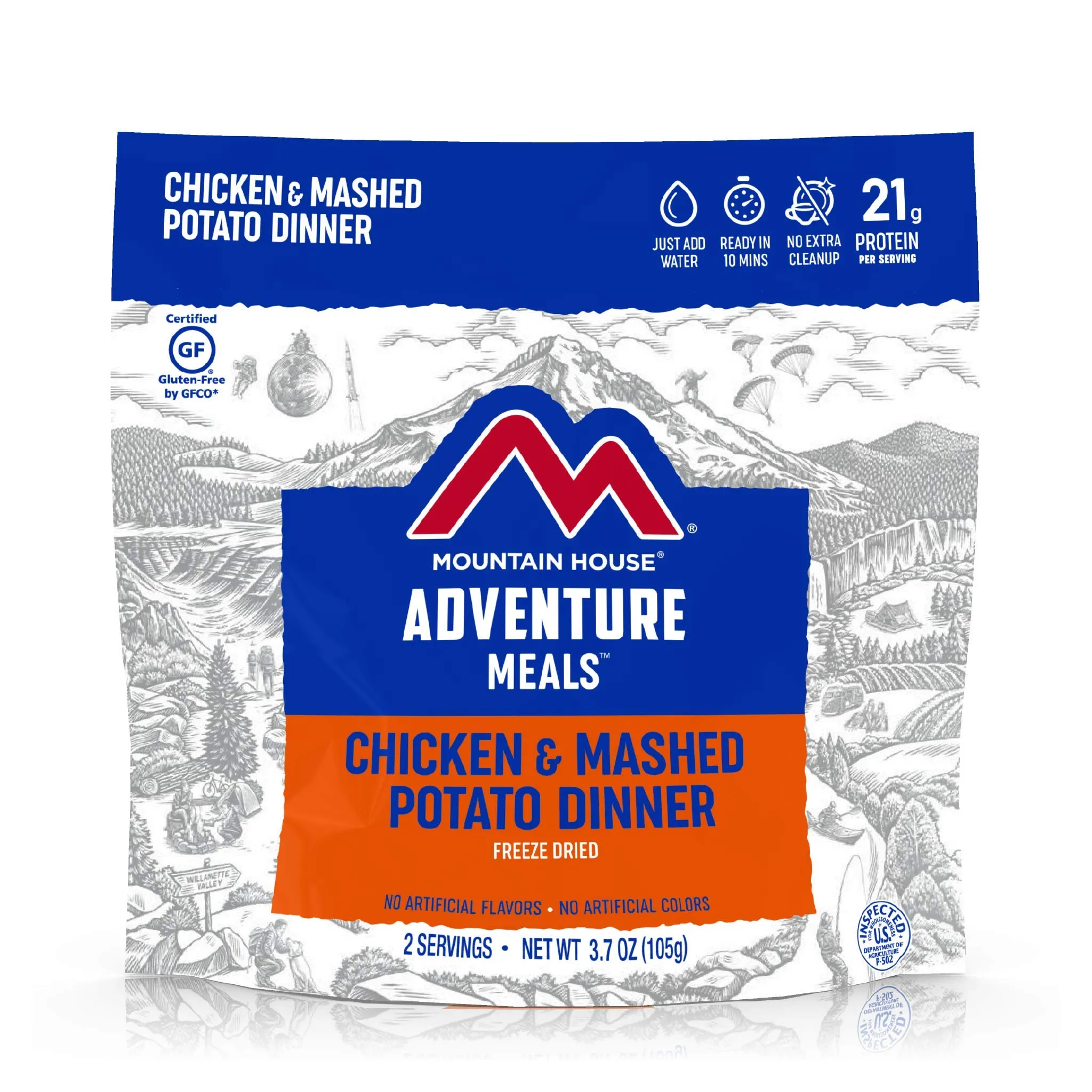 Mountain House - Chicken and Mashed Potato Dinner Pouch - 6 Pack