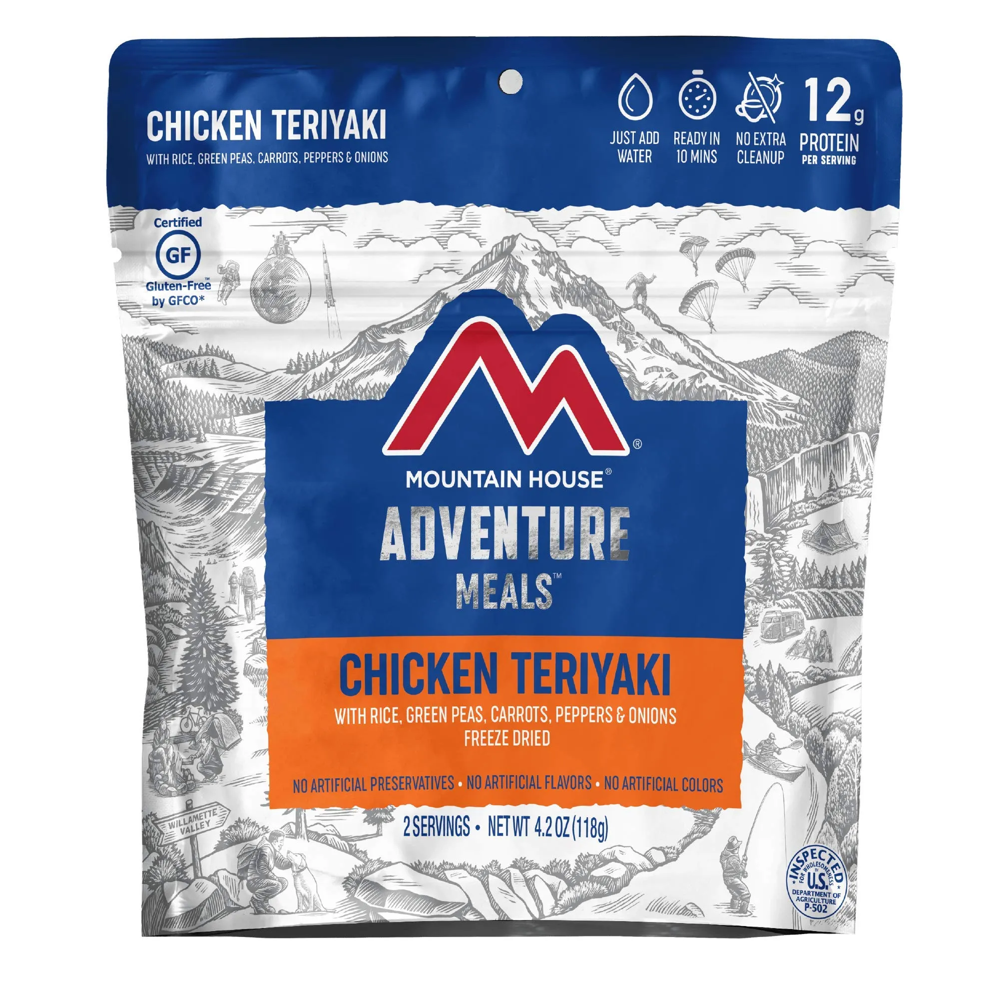 Mountain House - Chicken Teriyaki with Rice Pouch - 4 Pack