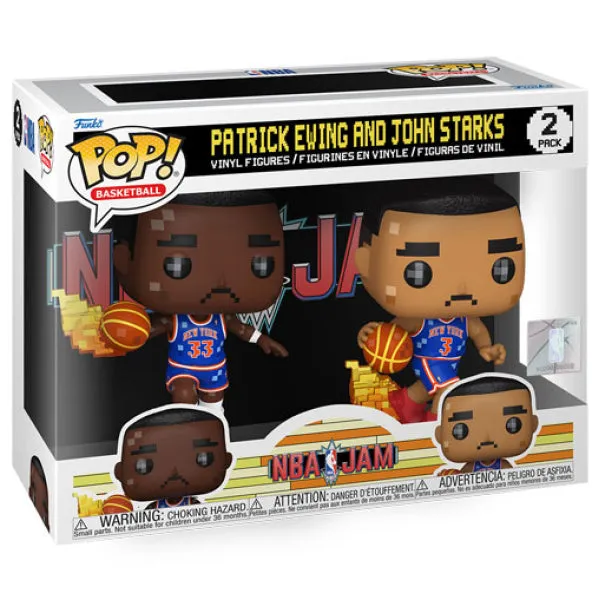 NBA Basketball: Jam - Patrick Ewing & John Starks 8-Bit Pop! Vinyl 2-Pack